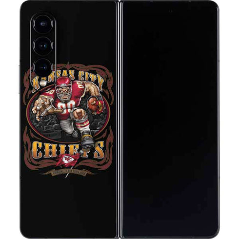 Liquid Blue NFL Kansas City Chiefs Running Back Galaxy Z Fold4 5G Skin