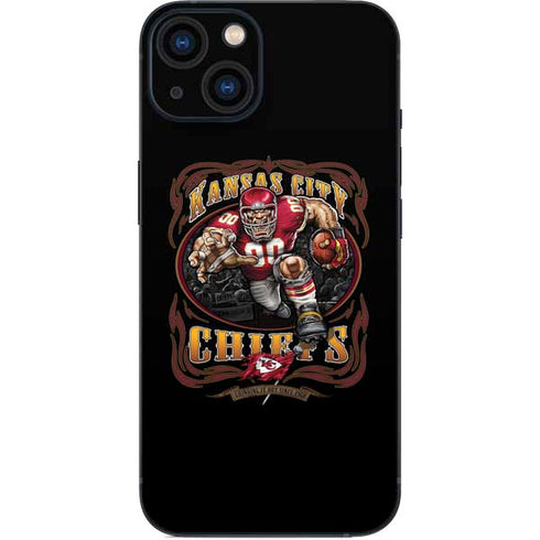 Liquid Blue NFL Kansas City Chiefs Running Back iPhone 15 Plus Skin