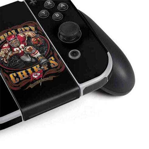 Liquid Blue NFL Kansas City Chiefs Running Back Nintendo Switch OLED (2021) Skin