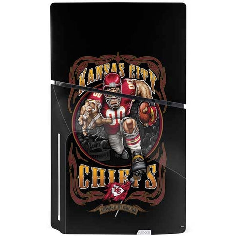 Liquid Blue NFL Kansas City Chiefs Running Back PS5 Slim Disk Console Skin