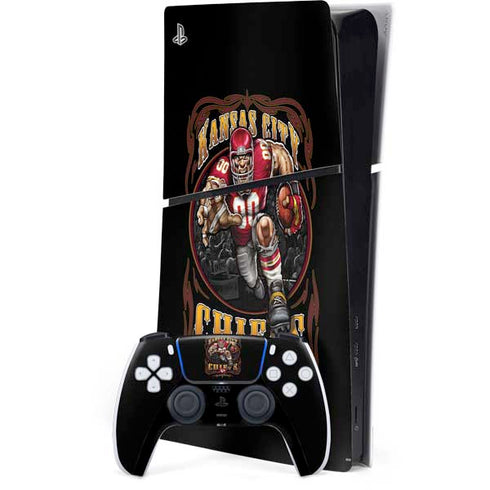 Liquid Blue NFL Kansas City Chiefs Running Back PS5 Slim Digital Edition Bundle Skin
