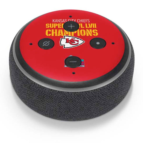 NFL Kansas City Chiefs Super Bowl LVII Champions Amazon Echo Dot Skin