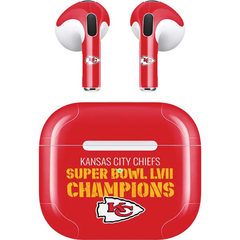 NFL Kansas City Chiefs Super Bowl LVII Champions Apple AirPods (3rd Gen 2021) Skin