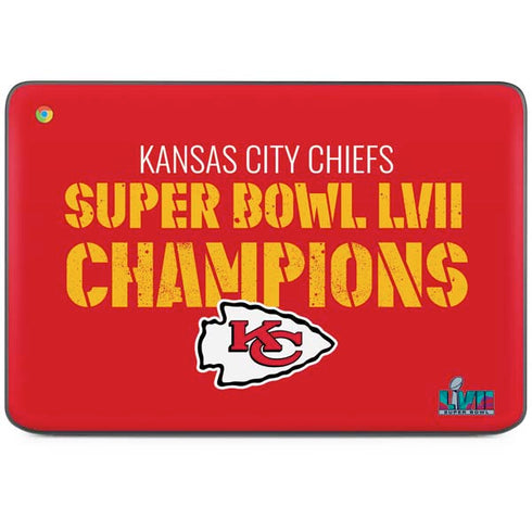 NFL Kansas City Chiefs Super Bowl LVII Champions HP Chromebook Skin