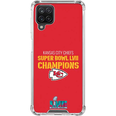 NFL Kansas City Chiefs Super Bowl LVII Champions Galaxy A12 Clear Case