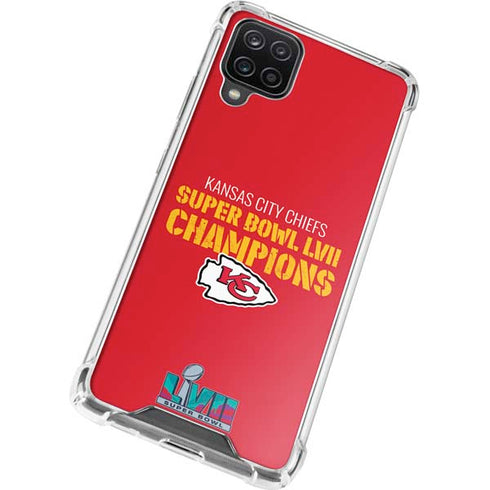 NFL Kansas City Chiefs Super Bowl LVII Champions Galaxy A12 Clear Case