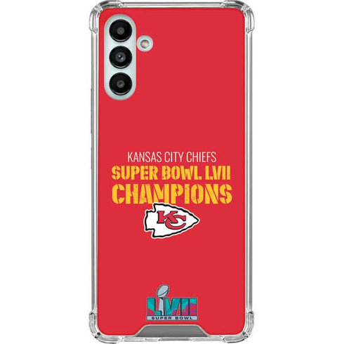 NFL Kansas City Chiefs Super Bowl LVII Champions Galaxy A13 5G Clear Case