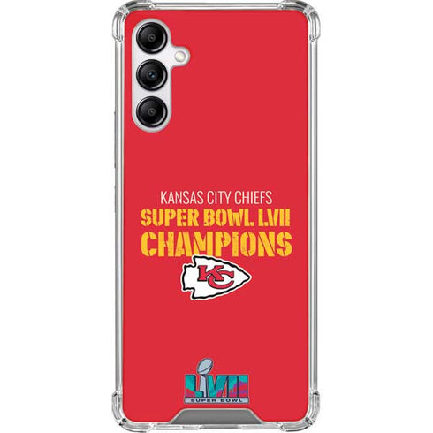 NFL Kansas City Chiefs Super Bowl LVII Champions Galaxy A14 5G Clear Case