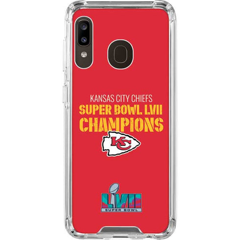 NFL Kansas City Chiefs Super Bowl LVII Champions Galaxy A30 Clear Case