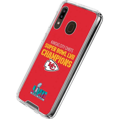 NFL Kansas City Chiefs Super Bowl LVII Champions Galaxy A30 Clear Case