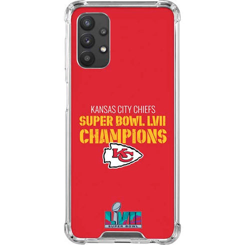 NFL Kansas City Chiefs Super Bowl LVII Champions Galaxy A32 5G Clear Case