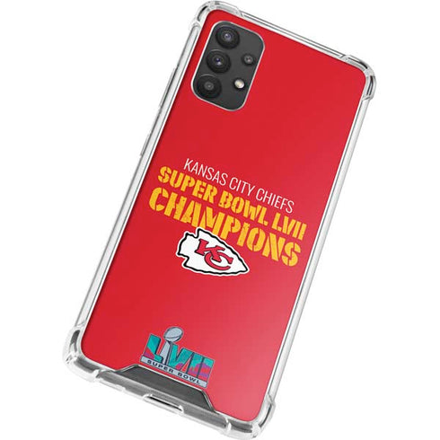 NFL Kansas City Chiefs Super Bowl LVII Champions Galaxy A32 5G Clear Case