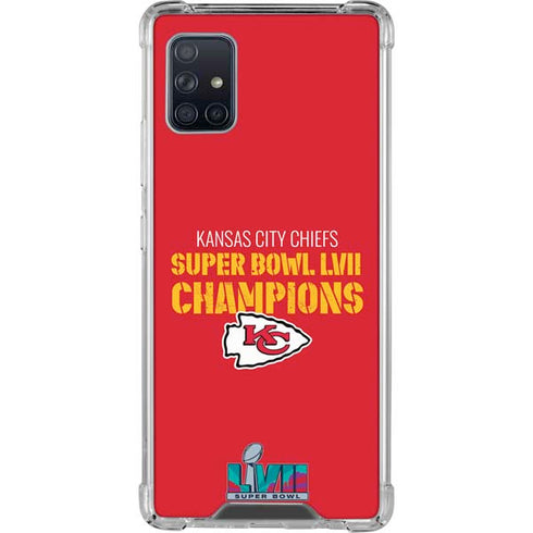 NFL Kansas City Chiefs Super Bowl LVII Champions Galaxy A51 5G Clear Case