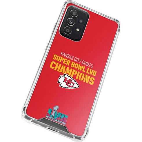 NFL Kansas City Chiefs Super Bowl LVII Champions Galaxy A52 5G Clear Case