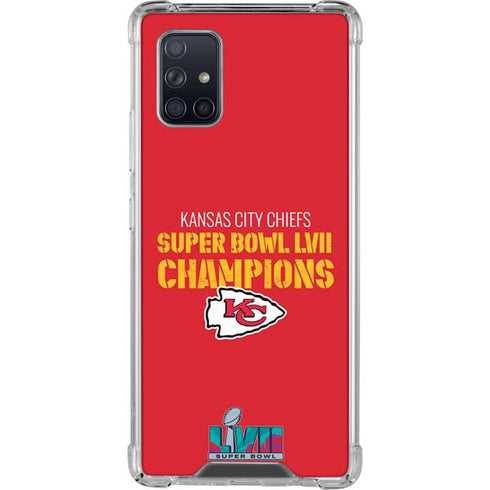 NFL Kansas City Chiefs Super Bowl LVII Champions Galaxy A71 5G Clear Case