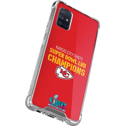 NFL Kansas City Chiefs Super Bowl LVII Champions Galaxy A71 5G Clear Case