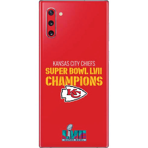 NFL Kansas City Chiefs Super Bowl LVII Champions Galaxy Note 10 Skin