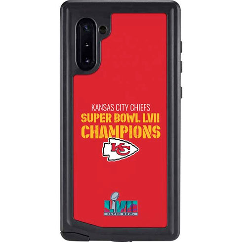 NFL Kansas City Chiefs Super Bowl LVII Champions Galaxy Note 10 Waterproof Case