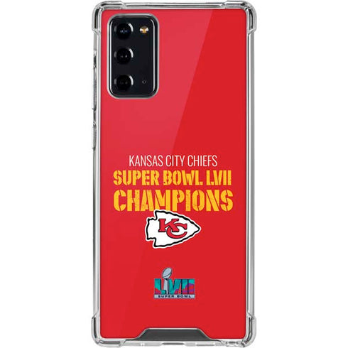 NFL Kansas City Chiefs Super Bowl LVII Champions Galaxy Note20 5G Clear Case