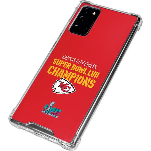 NFL Kansas City Chiefs Super Bowl LVII Champions Galaxy Note20 5G Clear Case