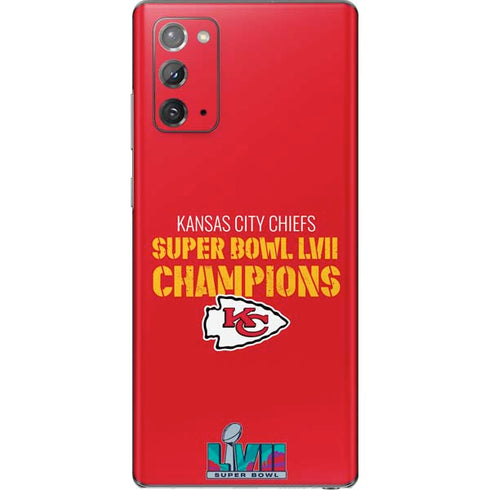 NFL Kansas City Chiefs Super Bowl LVII Champions Galaxy Note20 5G Skin
