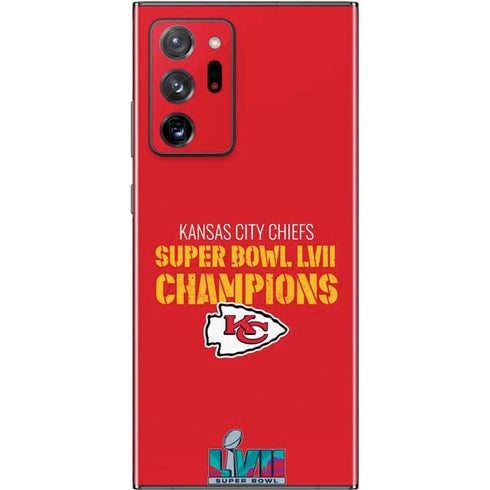 NFL Kansas City Chiefs Super Bowl LVII Champions Galaxy Note20 Ultra 5G Skin