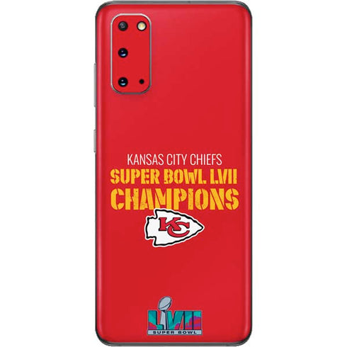 NFL Kansas City Chiefs Super Bowl LVII Champions Galaxy S20 Skin