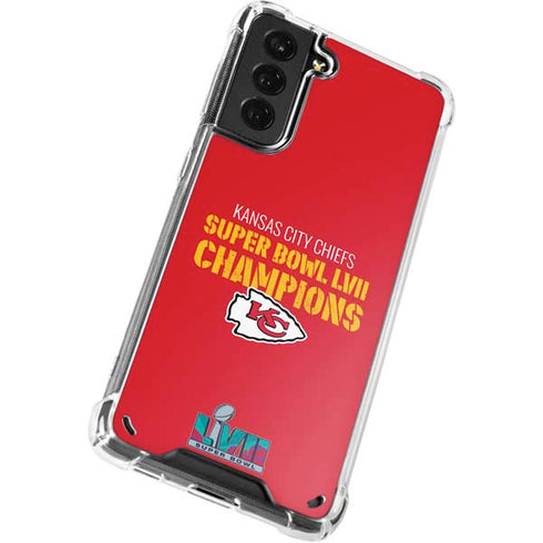 NFL Kansas City Chiefs Super Bowl LVII Champions Galaxy S21 Plus 5G Clear Case