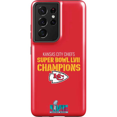 NFL Kansas City Chiefs Super Bowl LVII Champions Galaxy S21 Ultra 5G Pro Case