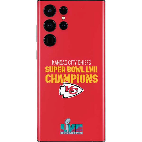NFL Kansas City Chiefs Super Bowl LVII Champions Galaxy S22 Ultra Skin