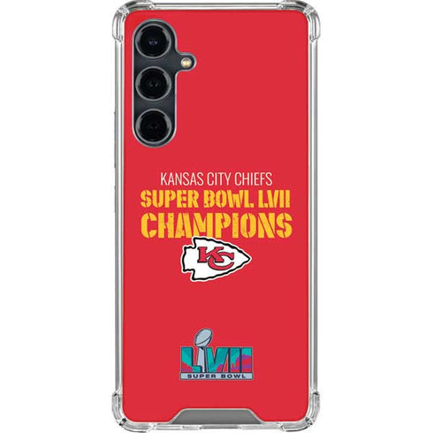 NFL Kansas City Chiefs Super Bowl LVII Champions Galaxy S23 FE Clear Case