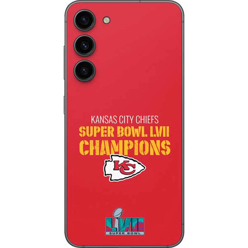 NFL Kansas City Chiefs Super Bowl LVII Champions Galaxy S23 Plus Skin