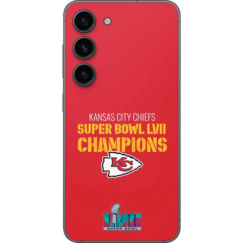 NFL Kansas City Chiefs Super Bowl LVII Champions Galaxy S23 Skin