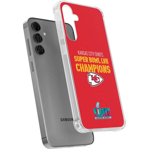 NFL Kansas City Chiefs Super Bowl LVII Champions Galaxy S24 Plus Clear Case