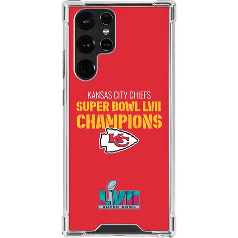 NFL Kansas City Chiefs Super Bowl LVII Champions Galaxy S24 Ultra Clear Case