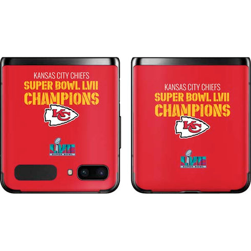 NFL Kansas City Chiefs Super Bowl LVII Champions Galaxy Z Flip Skin