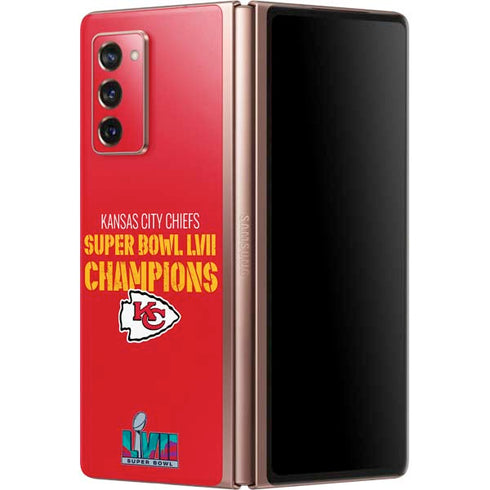 NFL Kansas City Chiefs Super Bowl LVII Champions Galaxy Z Fold2 5G Skin