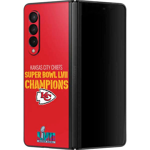 NFL Kansas City Chiefs Super Bowl LVII Champions Galaxy Z Fold3 5G Skin