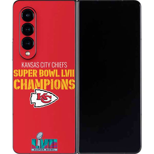 NFL Kansas City Chiefs Super Bowl LVII Champions Galaxy Z Fold4 5G Skin