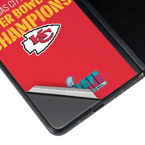 NFL Kansas City Chiefs Super Bowl LVII Champions Galaxy Z Fold4 5G Skin