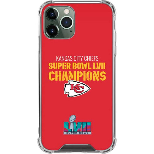 NFL Kansas City Chiefs Super Bowl LVII Champions iPhone 11 Pro Max Clear Case