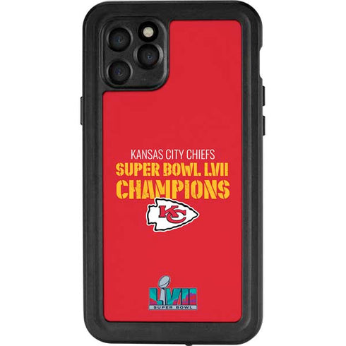 NFL Kansas City Chiefs Super Bowl LVII Champions iPhone 11 Pro Waterproof Case