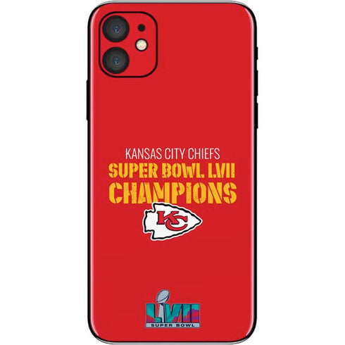 NFL Kansas City Chiefs Super Bowl LVII Champions iPhone 11 Skin