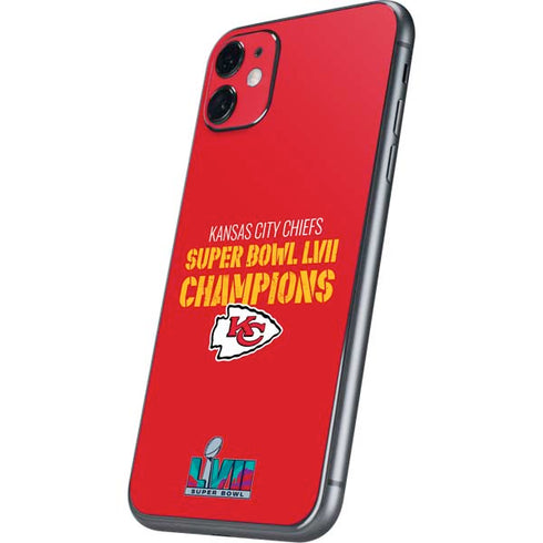 NFL Kansas City Chiefs Super Bowl LVII Champions iPhone 11 Skin