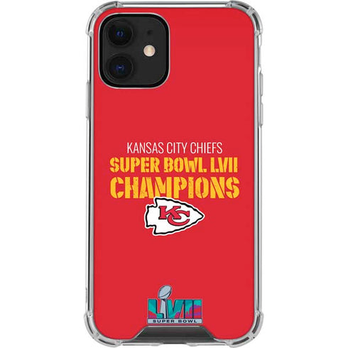 NFL Kansas City Chiefs Super Bowl LVII Champions iPhone 12 Clear Case