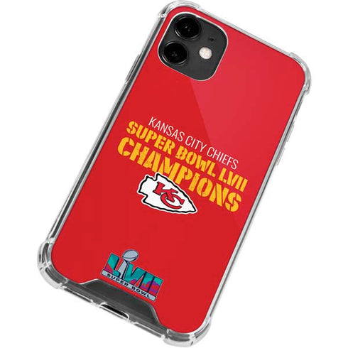 NFL Kansas City Chiefs Super Bowl LVII Champions iPhone 12 Mini Clear Case
