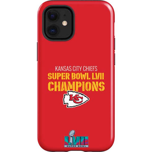 NFL Kansas City Chiefs Super Bowl LVII Champions iPhone 12 Mini Impact Case