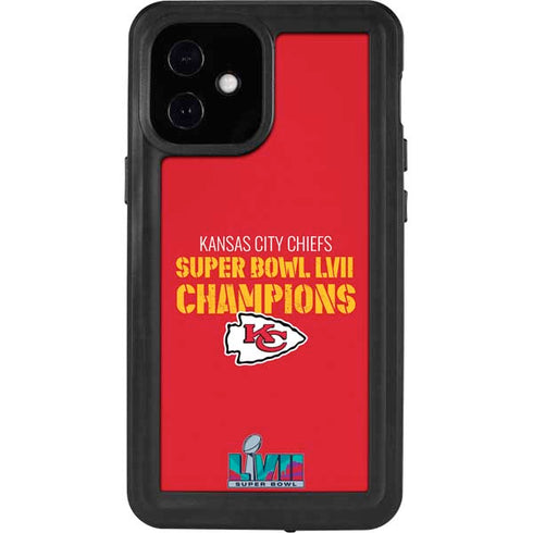 NFL Kansas City Chiefs Super Bowl LVII Champions iPhone 12 Mini Waterproof Case