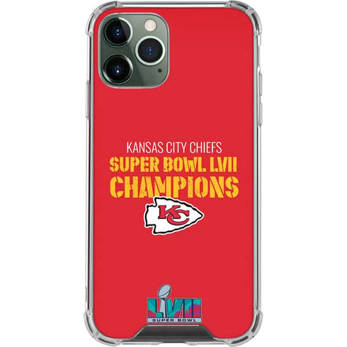 NFL Kansas City Chiefs Super Bowl LVII Champions iPhone 12 Pro Clear Case