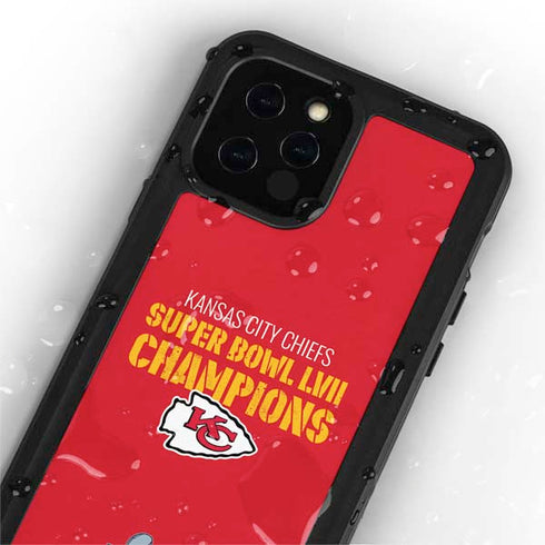NFL Kansas City Chiefs Super Bowl LVII Champions iPhone 12 Pro Max Waterproof Case